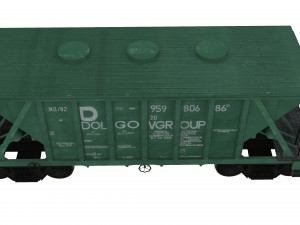 Railway Hopper Car Modello 3D