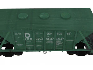 Railway Hopper Car 3D Model