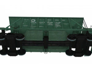 Railway Hopper Car 3D Model