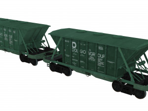 Railway Hopper Car Modello 3D