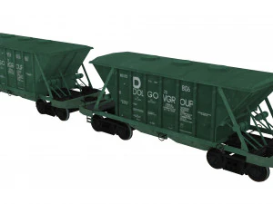 Railway Hopper Car 3D Model