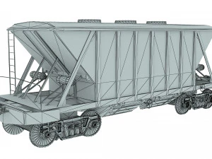 Railway Hopper Car 3D Model