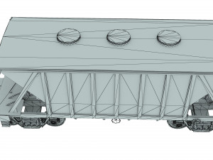 Railway Hopper Car Modello 3D