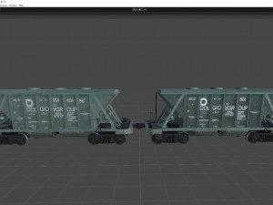 Railway Hopper Car Modello 3D