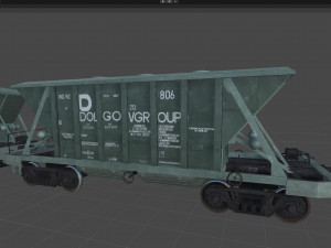 Railway Hopper Car Modello 3D