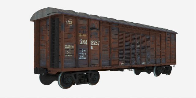 Boxcars 3D Model .c4d .max .obj .3ds .fbx .stl .blend 