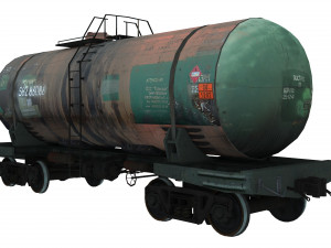 Railway Oil Tank 3D Model