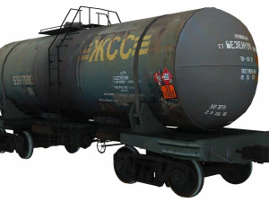 Railway Oil Tank 3D Model