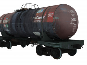 Railway Oil Tank 3D Model