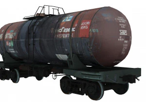 Railway Oil Tank 3D Model