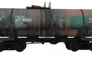 Railway Oil Tank 3D Model