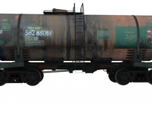Railway Oil Tank 3D Model
