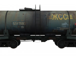 Railway Oil Tank 3D Model