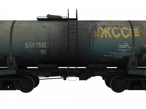 Railway Oil Tank 3D Model