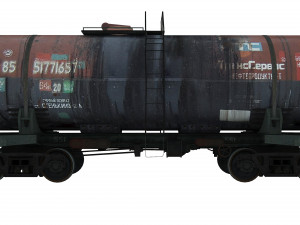 Railway Oil Tank 3D Model
