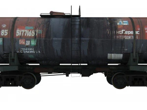 Railway Oil Tank 3D Model