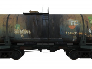 Railway Oil Tank 3D Model