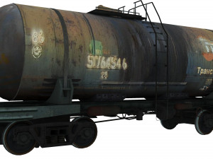 Railway Oil Tank 3D Model