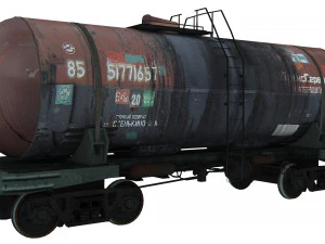 Railway Oil Tank 3D Model