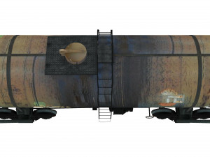 Railway Oil Tank 3D Model