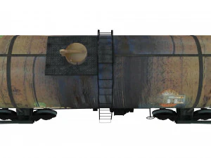 Railway Oil Tank 3D Model