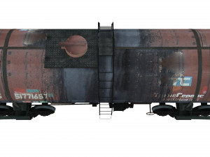 Railway Oil Tank 3D Model