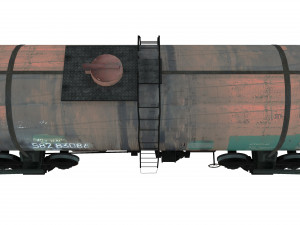 Railway Oil Tank 3D Model
