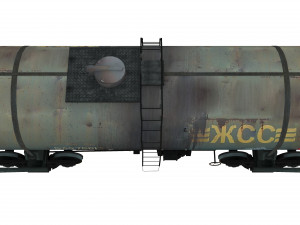 Railway Oil Tank 3D Model