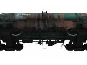 Railway Oil Tank 3D Model