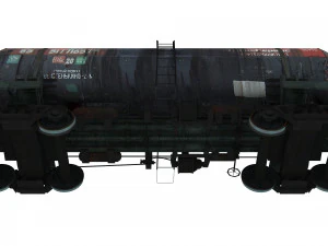 Railway Oil Tank 3D Model