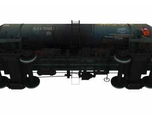 Railway Oil Tank 3D Model
