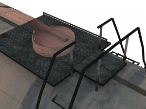 Railway Oil Tank 3D Model