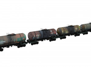 Railway Oil Tank 3D Model