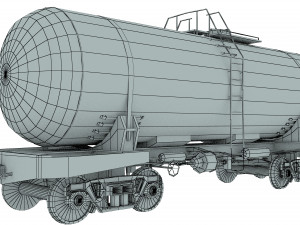 Railway Oil Tank 3D Model