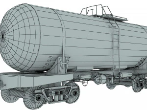Railway Oil Tank 3D Model