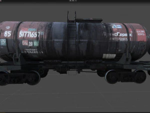Railway Oil Tank 3D Model