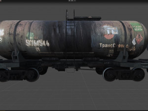 Railway Oil Tank 3D Model