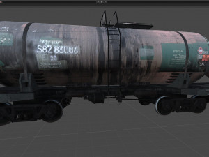 Railway Oil Tank 3D Model