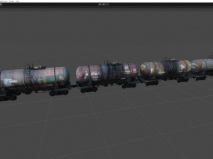 Railway Oil Tank 3D Model