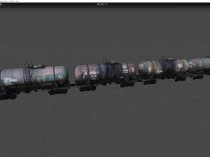 Railway Oil Tank 3D Model