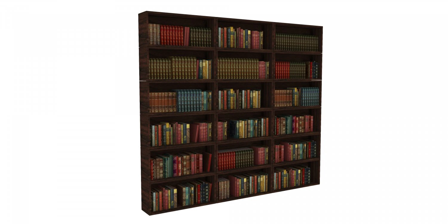 Biblioteca de estante de livros Modelo 3D .c4d .max .obj .3ds .fbx .stl .blend 