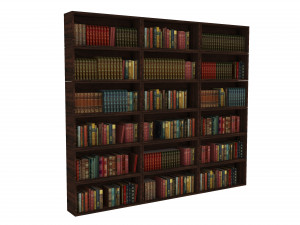 Bookshelf Bookcase Library 3D Model