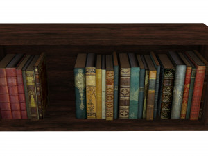 Bookshelf Bookcase Library Modèle 3D