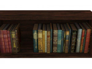 Biblioteca de estante de livros Modelo 3D