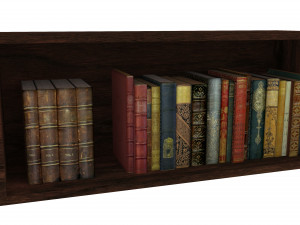Bookshelf Bookcase Library Modèle 3D