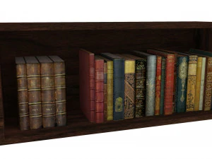 Biblioteca de estante de livros Modelo 3D