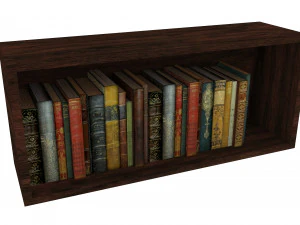 Biblioteca de estante de livros Modelo 3D