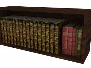 Biblioteca de estante de livros Modelo 3D