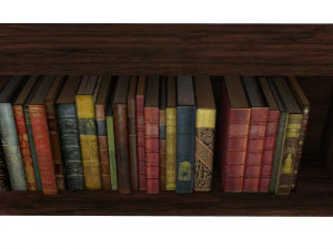 Biblioteca de estante de livros Modelo 3D