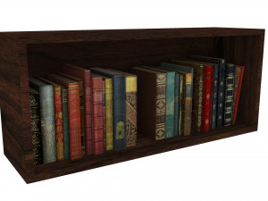 Bookshelf Bookcase Library Modèle 3D